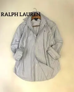 ラルフローレン ストライプ ボタンダウンオックスフォードシャツ ポニーロゴ刺繍
