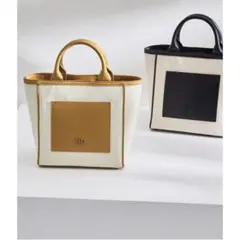キャンバスコンビトートバッグ　キナリ×キャメルのサムネイル