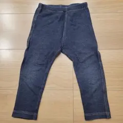 デニム風ストレッチパンツ 90cm ダークブルー