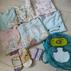 すみっコぐらし Tシャツセット 110〜130 ショルダーバッグ　プール　園児