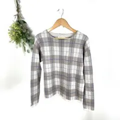 T0865 ニューヨーカー　ニット　毛　M ベージュ　ゆったり　秋　冬　春