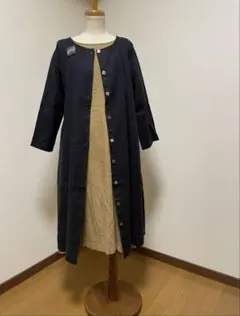 k*o様 nestRobe ネストローブ　前後2WAY　リネンワンピース ブラッ