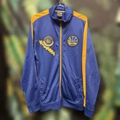 【NBA公式】ウォリアーズ 両胸豪華ワッペン トラックジャケット XL 希少のサムネイル