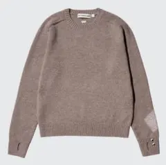 ユニクロ　アニヤ・ハインドマーチ　カシミヤクルーネックセーター　ブラウン