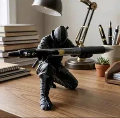 【新品未使用】3D 忍者フィギュア デスクアクセサリー ペン置き ペンホルダーのサムネイル