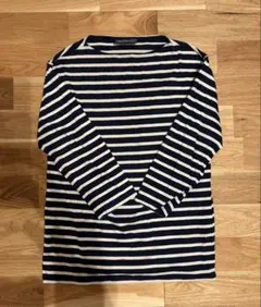 【未着用】セントジェームス/モーレ七分袖MARINE/NEIGE マリン/白T5