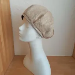 裏地付きベレー帽 コットン100% フリーサイズ