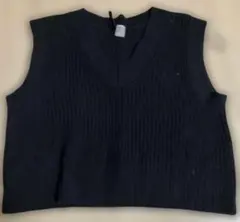 H&M エイチアンドエム　ニットベスト　黒　ブラック　Sサイズ　トップス