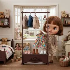 ハンドメイド❤︎リカちゃん クローゼット 木製ハンガー10本付 - メルカリ
