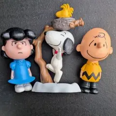 スヌーピー フィギュア 3種セット ルーシー、ウッドストック、チャーリーブラウン