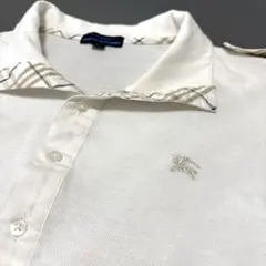 BURBERRY BLUE LABEL ポロシャツ ホワイト Lサイズ