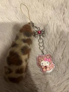 ハローキティーヒョウ柄ストラップ