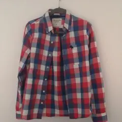 【美品60%オフ】アバクロンビー&フィッチ 赤チェックシャツ 日本Mサイズ