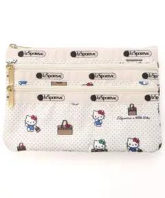 レスポートサック　ハローキティ　3ZIPポーチ