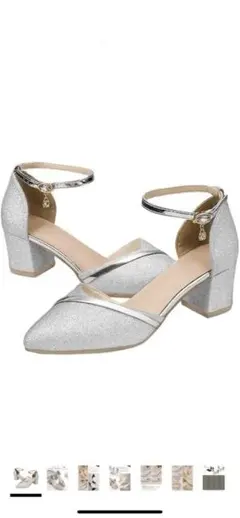 シルバーラメパンプス