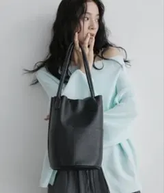 Aunt Marie's　アウトポケットバケツトートバッグ　ブラック