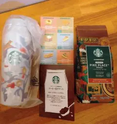 Starbucks福袋　コーヒー豆&コーヒー豆チケット&ステンレスボトルなど