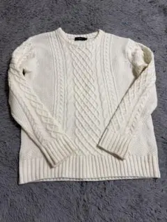 roshell アイボリー ケーブルニット XL