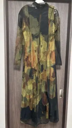 AMERI/UND GYPSUM ART DRESS/カーキ/Mサイズのサムネイル