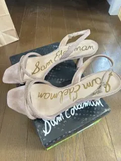Sam Edelman ビジュー付きサンダル ベージュ 中ヒール