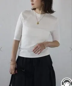 【新品】BONJOUR SAGAN 接触冷感ダイバーニットT M-L
