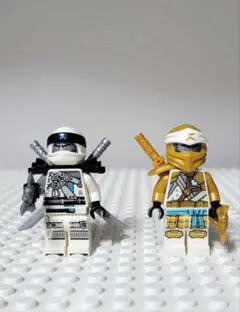 正規品 LEGOミニフィギュアレゴ ニンジャゴー Zane 2体セット 武器付き