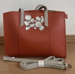 2wayバッグ ショルダーバッグ トートバッグ オレンジ 鞄 ラスト1点