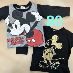 ミッキーマウス　ロンT 80 2枚セット