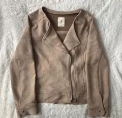 AS KNOW AS　フェイクスエードライダースジャケット