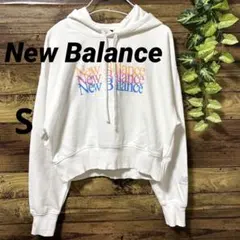 New Balance ニューバランス クロップド丈 パーカー フーディー S