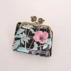 試作品・リバティタナローンIrma's GardenＬ字ファスナーリスがま口財布