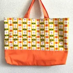 レッスンバッグ　シマエナガ(黄色)　ハンドメイド
