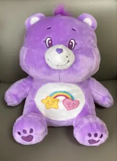 ケアベア お座りBIGぬいぐるみ　パープル　紫