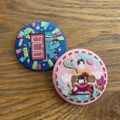 ディズニー 刺繍缶バッジ 2個セット モンスターズインク シュガーラッシュのサムネイル