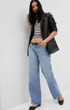 新品未使用！GAP　ウォッシュウェル ローライズ ストライドデニム　ダメージ