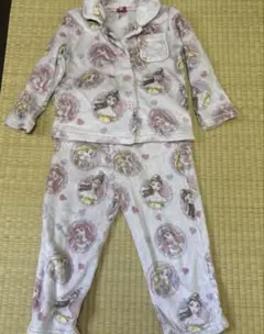 ディズニープリンセス　フリースパジャマ上下