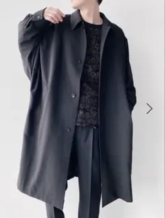 ドルマンビックステンカラーコート　ブラック