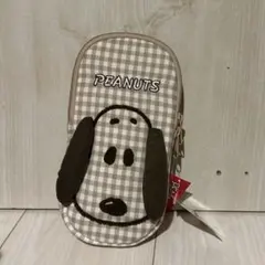 スヌーピー フェイスボーダー ペンポーチ
