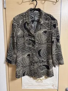 MODE 総柄ブラウス 七分袖