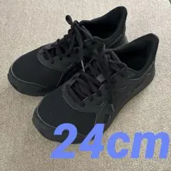 アシックス　スニーカー　ジョルト4 幅広24cm 4Eブラック　エクストラワイド