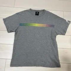 adidas Tシャツ グレー レインボーライン Lのサムネイル