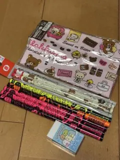 リラックマ 文具セット 赤鉛筆 黒鉛筆 ポーチ