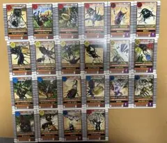 ムシキング　2003秋【背景オレンジ】　ノーマルわざカード　コンプ22枚セット