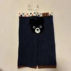クマ刺繍 ネイビー レギンス