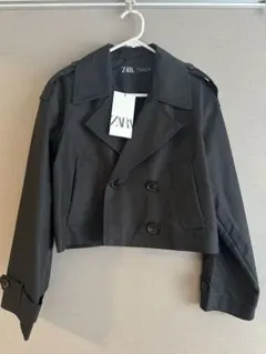 完売品ZARA ブラック クロップドジャケット XS