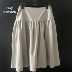 美品✨フォクシーニューヨーク　ティアードスカート　フレア　ベージュ　３８ フォクシーブティック Skirt 39328 38 ベージュ フレア スカート