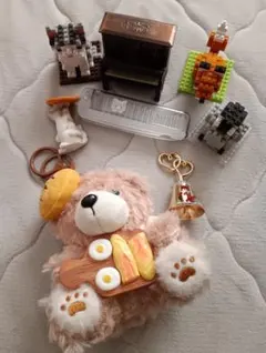 ☆全てセット☆ くまさんキーホルダー ピアノ鉛筆削り キーホルダー オシャレ
