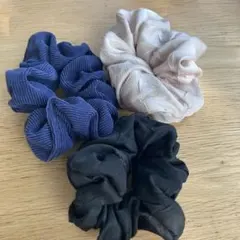 ヘアアクセサリー シュシュ 3個 まとめ売り