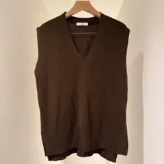 Discoat ニットベスト ブラウン