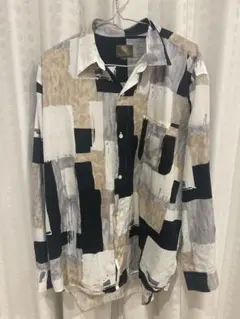 CLASVIN 抽象パターン 長袖シャツ